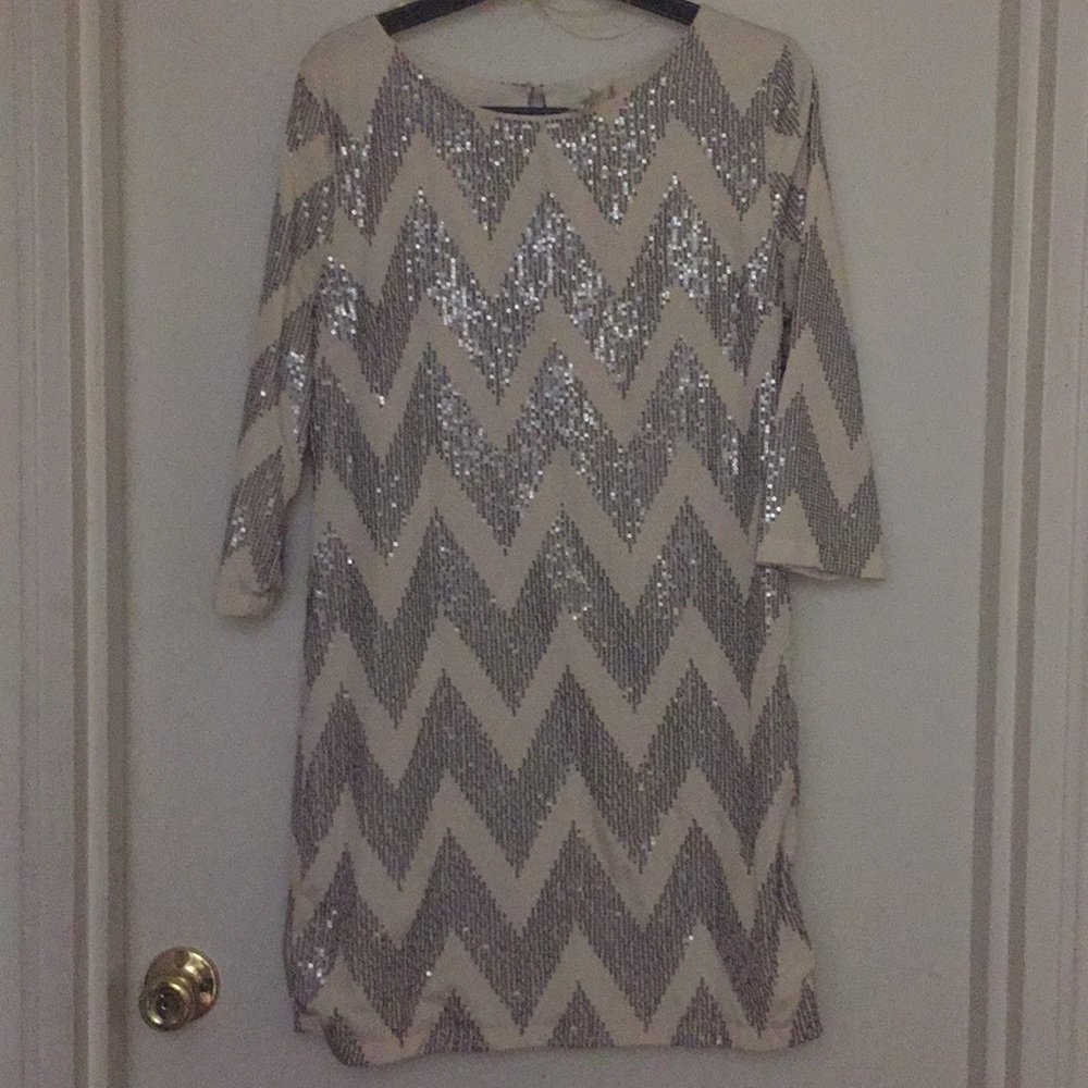Chevron sequins dress